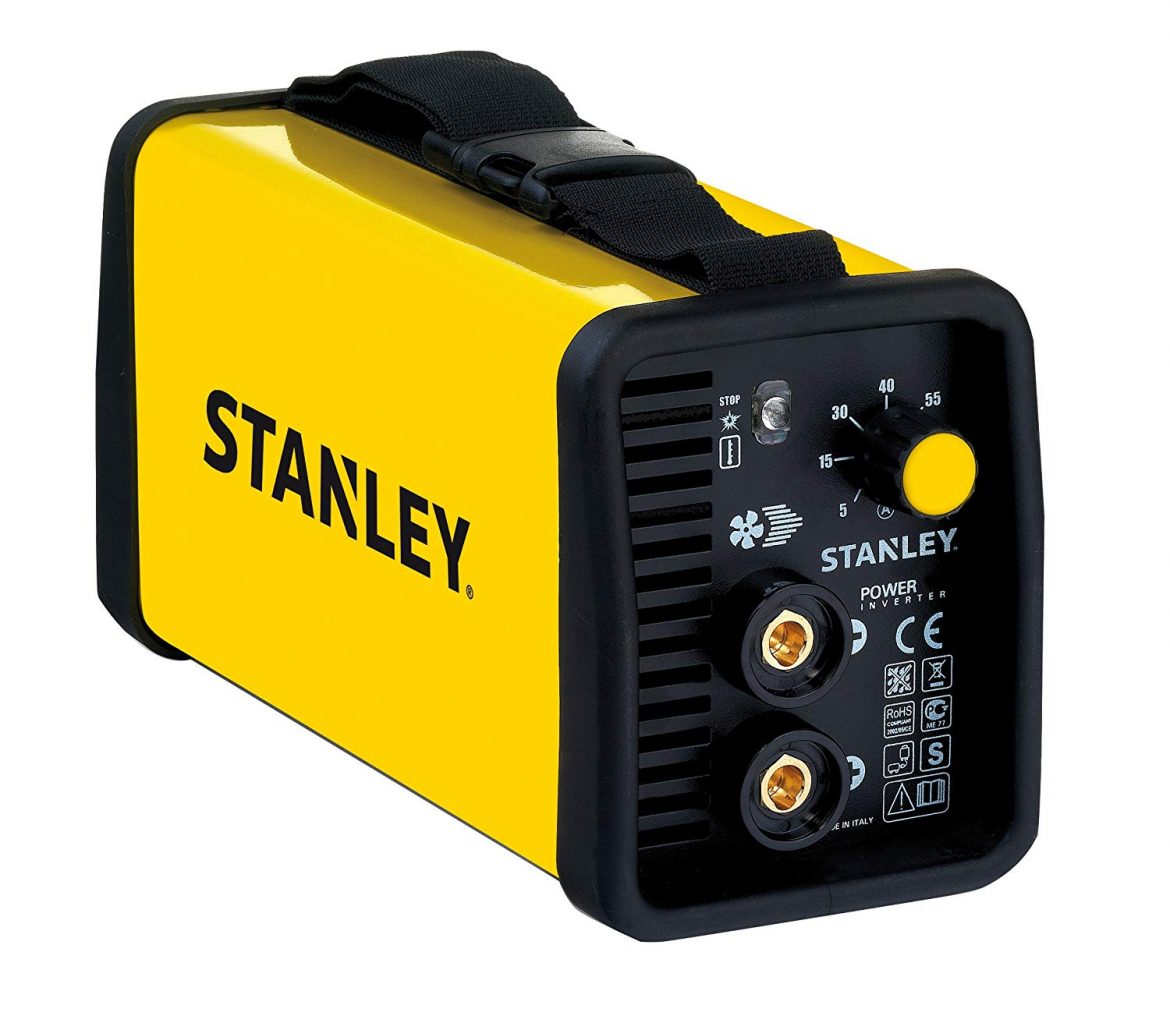 Stanley 460100 – Saldatrice Inverter MMA 90A 230V per elettrodi 1,6–2,5 mm con accessori e valigetta