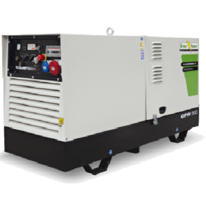 Green Power GPW 500 S/DE-4: Motosaldatrice Diesel 500A DC + Generatore 16 kVA Trifase Supersilenziata