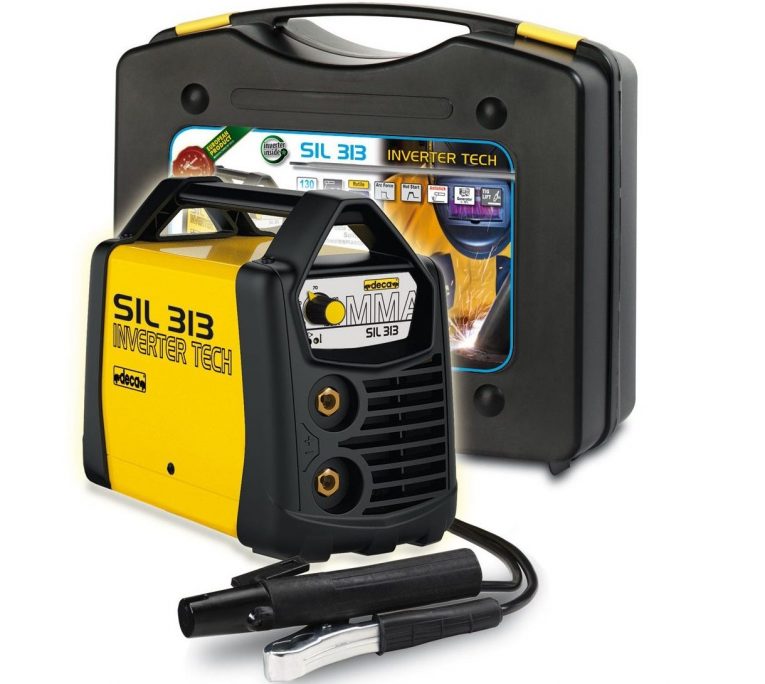 Deca SIL 313: Saldatrice Inverter MMA DC + TIG Scratch 10–130A 230V, Elettrodi fino a 3,2 mm
