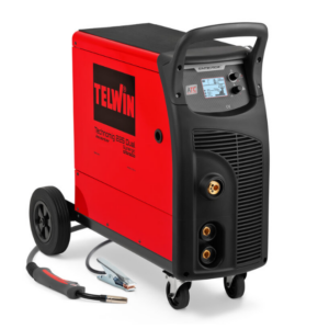 Telwin Technomig 225 Dual Synergic: Saldatrice Multiprocesso 220A OneTouch LCD MIG/MAG FLUX Brazing MMA TIG DC-Lift